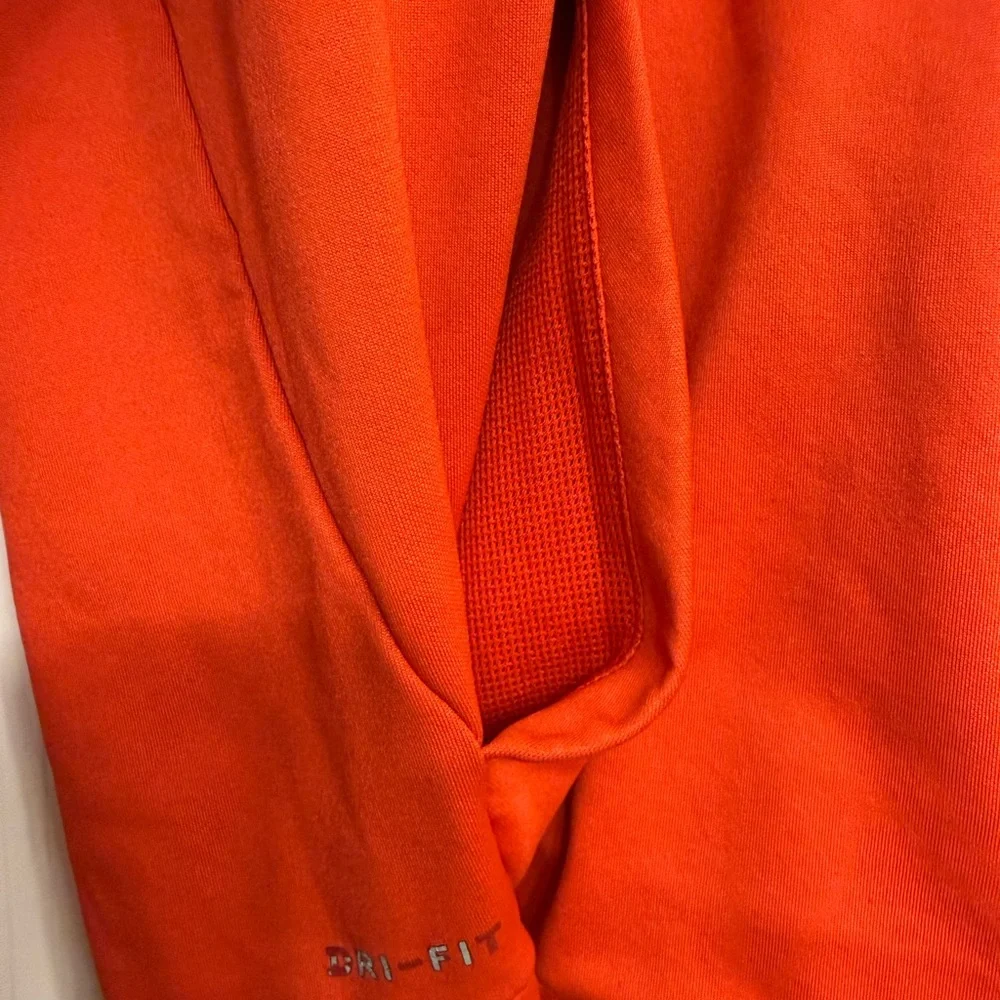 Nike Men’s Dri-Fit Red Mock Neck Hoodie, Sz L